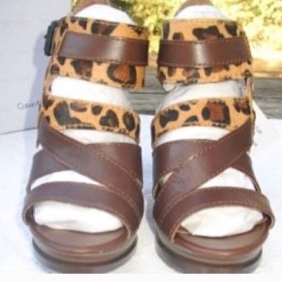 NWT Brown Leopard Heels - Picture 4 of 5